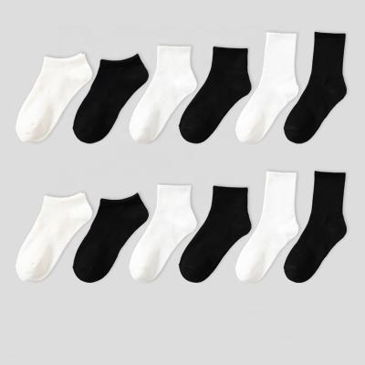 China Wholesale Antibacterial Men's Unique Elastic Socks Regular Solid Color Cotton Socks Breathable Deodorant Solid Color Socks For Men for sale