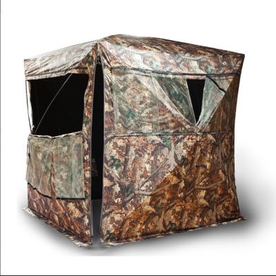 China Extended Type Camouflage Tents Hunting Tent For 4 Hunters 180x180x205cm 210D Polyester for sale