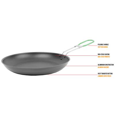 China 7001 aluminum camping pan 24.5 cm for sale