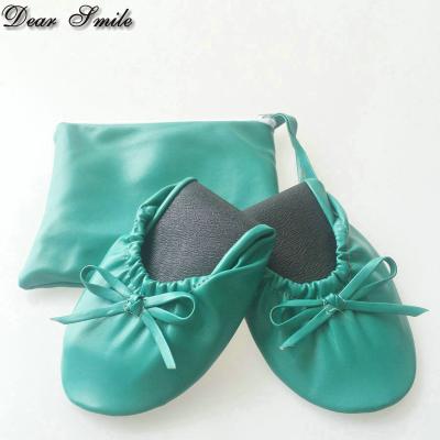 China Anti-slippery fashion colorful women fold shoes with purse for wedding guests for sale