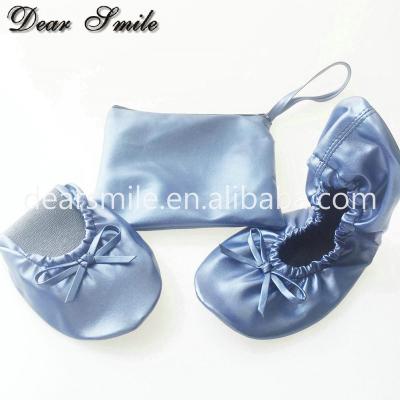 China New Foldable Club Dance Women Roll Up Shoes In A Flat Bag Folding Ballerina After Party With The Bag for sale