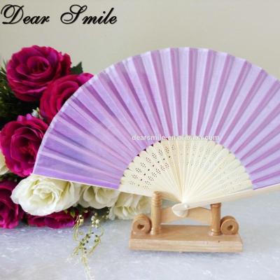 China China Children DIY Handmade Plain Paper Folding Fans Bamboo Hand Held Fan for sale