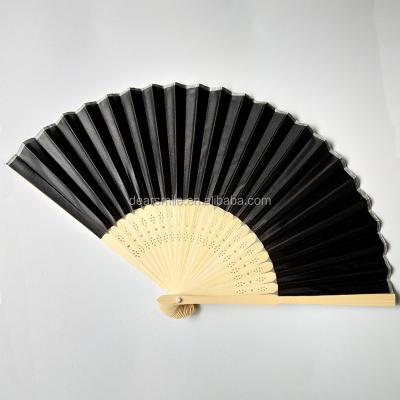 China China 2020 Classic Promotional Hand Held Fans Black Custom Folding Fans for sale