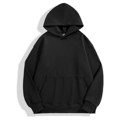 China 500 gsm hoodie mens 80 high quality french empty heavy polyester terry black hoodie pullover cotton 20 500 gsm hoodie for sale