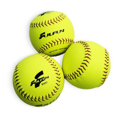 China Durable 12inch size and weight PU leather official core fastpitch game softball&ASA approved for sale