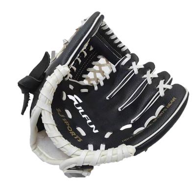 China Child Fulfun Custom Different Base And Web Baseball Glove Soft Leather Youth Training Glove for sale