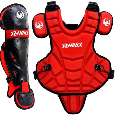 China PHINIX Synthetic Receiver Chest Protector and Leg Guards Recommended for Ages 6-9 for sale