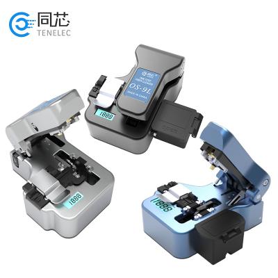 China Tenelec OS-9L Single Core Fiber Optic One Stage Fiber Cleaver Automatic Fiber Cleaving Cutter High Precision Auto Fiber Cleaver for sale