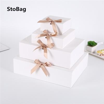 China Recycled Materials Custom Design Logo Cosmetic DIY Kraft Paper Box Gift Box Soap Box Multi Colored Paper Small Tie With Bowknot for sale