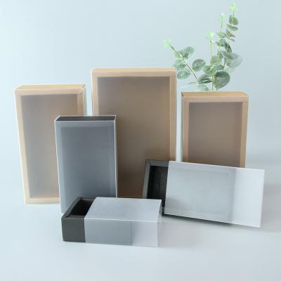 China Recycled Materials Custom Design Black Paper Brown Soap Packaging Paper Logo Cosmetic Box DIY Gift Box Kraft Paper Small Box With Plastic Film for sale