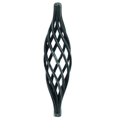 China Easily Assembled Wrought Iron Basket for Fence Parts Decoration for sale