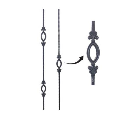 China Factory Price Wrought Iron Railing Parts Easily Assembled Balusters Garden Buildings for sale