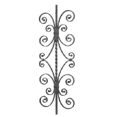 China Wrought Iron Railings Easily Assembled Railings Forged Pickets for sale