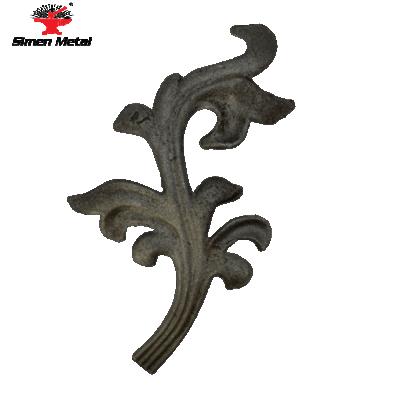 China Fence Decoration Flower Iron Sheet Design Wrought Iron Ornamental Flowers Easily Assembled for sale