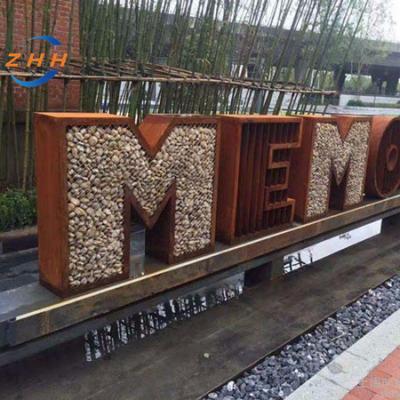 China Garden Deocration Customized Outdoor Water Fountain Corten Steel Water Feature Park Landscape Decoration Fountains For Garden for sale