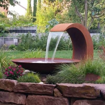 China Garden Deocration corten steel rain curtain water features gardens decoration waterfall water fountain for sale