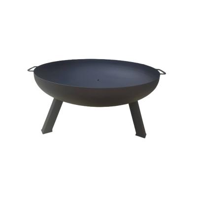 China Patio\garden\outdoor Corten Steel Courtyard Decorative Round Heating Fire Pit Black Color for sale