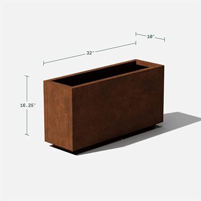 China CLASSIC Corten Steel Metal Planter Box for Commercial and Residential Outdoor Use for sale