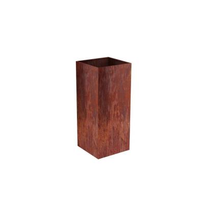 China CLASSIC Garden Customized Corten Steel Cube Planter Rust Square Metal Plant Flower Pots Outdoor Box Planters for sale