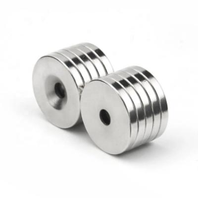 China Industrial Magnet Super Strong Round Neodymium Countersunk With Screws Ring Magnets Rare Earth N50 Free Shipping for sale