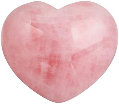 China Natural Europe Palm Worry Stone Chakra Reiki Balancing Stone Crystal Divination Set Healing Crystal Rose Quartz Heart Love Carved for sale