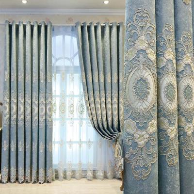 China Hot Selling Blackout 2022 Manufacturer Luxury Blackout Sheer Curtain for sale