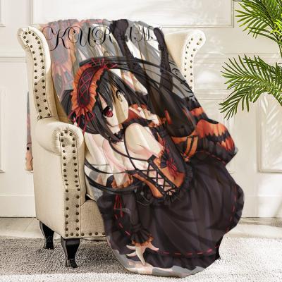 China Factory Hot Selling Anti Static Printed Super Soft Fleece Flannel Throw Blanket For Bedding for sale