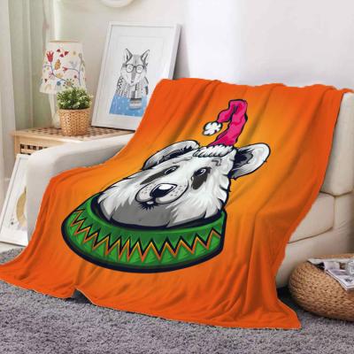 China Classic High Quality Custom Polyester Digital Printing Microfiber Flannel Blanket For Bedroom for sale