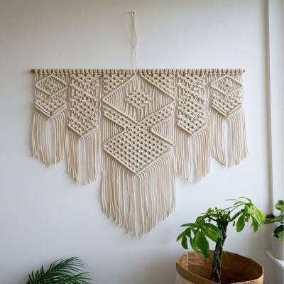 China Simple Nordic Style Tassel Tapestry Crafts Living Room Bedroom Handwoven Bohemian Decoration for sale