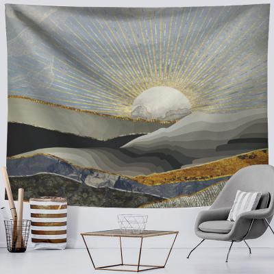 China Good quality factory direct polyester wall hanging simple wholesale custom printed tapestry for living room for sale