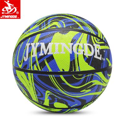 China Outdoor Match JYMINGDE Basketball Hoop Ball Size 5 Custom Printed With Rubber for sale