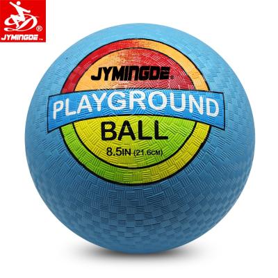 China Sports Toy Top Selling 10 Inch Blue Inflatable Rubber Playground Ball for sale