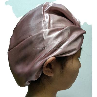 China Women's 100% Silk Satin Turban Hat Hair Care Night Sleep Eco-Friendly Hats Braid Streak Hat for sale