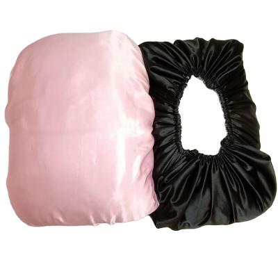 China Luxury Satin Pillow Cover Reversible Folded Silk Braid Standard Elastic Hair Band Hood Double Side Fitted Pillowcase for sale