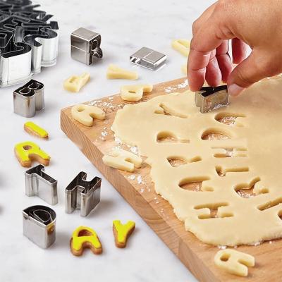 China Viable E-PIN 26 Letter Cookie Cutter Letter Cookie Mold Set for sale