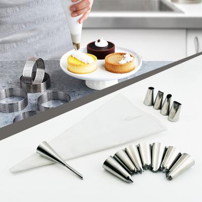 China Viable E-PIN 13Pcs Cake Decorating Kit Set Piping Bag and Tip Set for sale