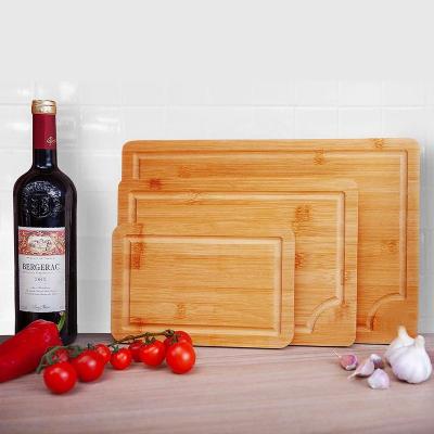 China Sustainable Size Kitchen Chopper 3pcs Bamboo Cutting Board 3 Set For Gather Vegetable for sale