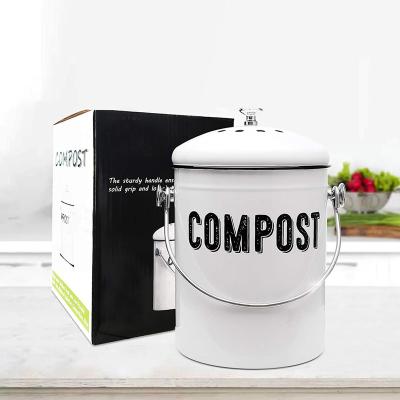 China Easily E-PIN Hot Sale 5L Stainless Steel Kitchen Compost Bin for sale