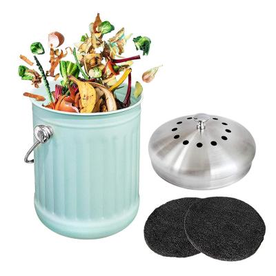 China Easily E-PIN Hot Sale 5L Stainless Steel Kitchen Compost Bin for sale