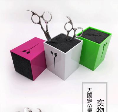 China Comfortable Barber Scissors Holder Hair Scissors Storage Box Colorful for sale