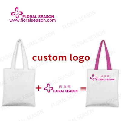 China Wholesale Custom Made Eco-friendly Printed Recycle Cotton Canvas Tote Bag Large Reusable Shopping Bag With Logo for sale