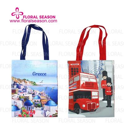 China Good Quality Souvenirs Customized Foldable Shopping Bag Travel Store Logo Canvas Bag Custom Tote Bag Eco-Friendly for sale