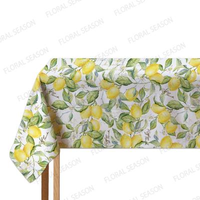 China OEM ODM printing waterproof custom colorful cotton polyester washable tablecloth for dining room restaurant waterproof for sale