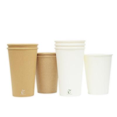 China LOGO Disposable Cup Hot Recyclable Eco - Friendly PLA Coffee 8oz Custom Paper Cups for sale