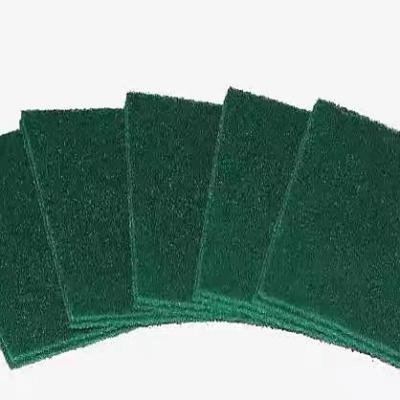 China Sustainable Heavy Duty Green Kitchen Cleaning Nylon Abrasive Bulk Scrub Scrubber Roll Scrubber Pad for sale