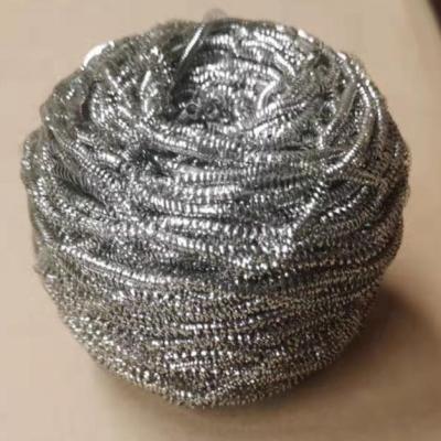 China Sustainable Pure 304 Stainless Steel Kitchen Tool Strong Clean Stainless Steel Wire Pot Scrubber for sale