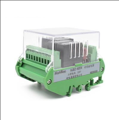 China Other Row 220VDC/AC Auxiliary Relay HJDZ-A004 Terminal Rail Din Rail Relay for sale