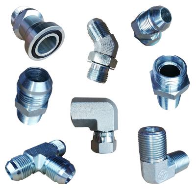 China Yuyao Factory Trivalent Coated Hydraulic Hose Adapters BSP Adapters Carbon Steel BSP Adapters Nipple Fittings Adapters for sale