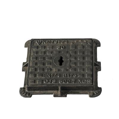 China Iron Coating Epoxy Malleable Iron Heavy Duty Water Tank Manhole Cover For Foundry for sale