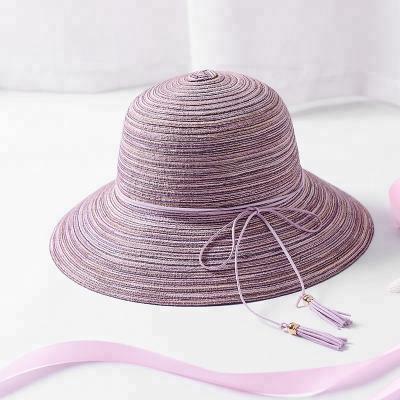 China Hot Selling Character Women Beach Folding Lady Cap Wide Brim Floppy Disc Summer Sun Straw Hat for sale